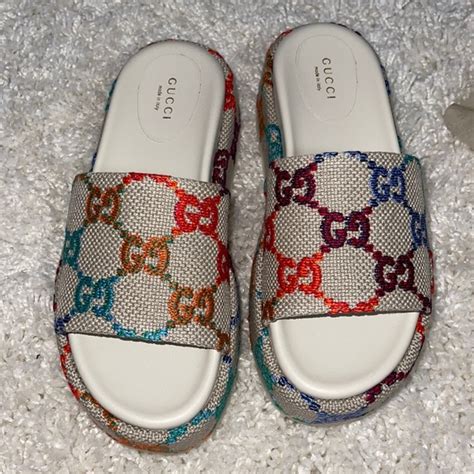 gucci platform slides|gucci platform slides poshmark.